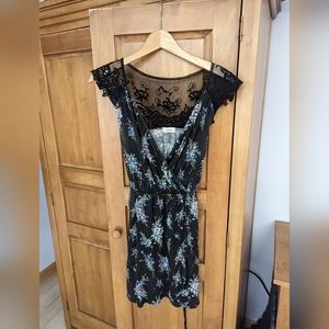 Pull&Bear wrap floral print dress, size S